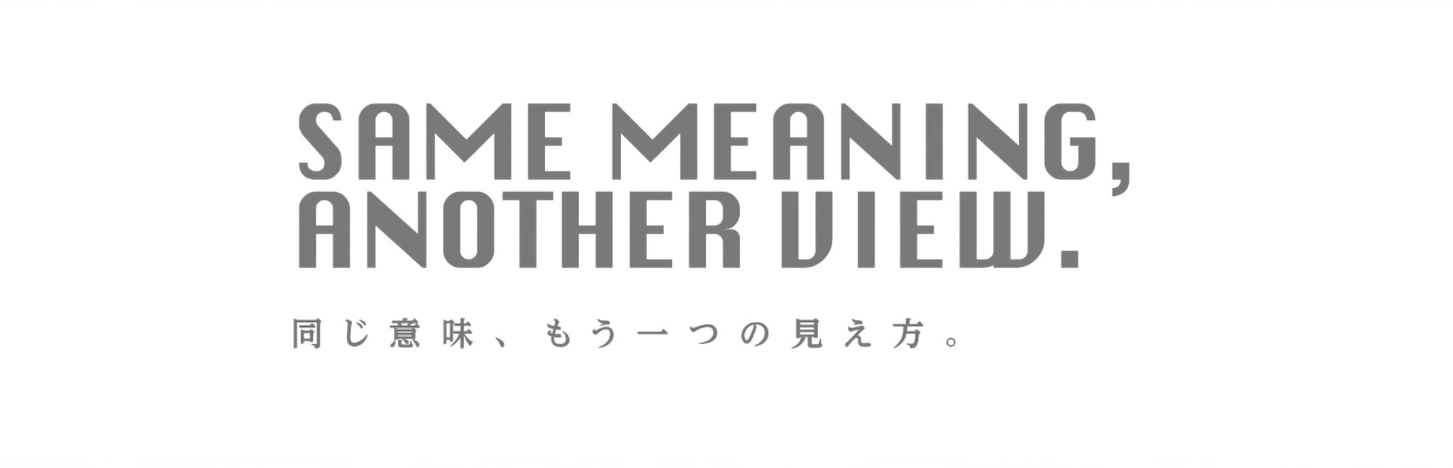 SAME MEANING, ANOTHER VIEW.